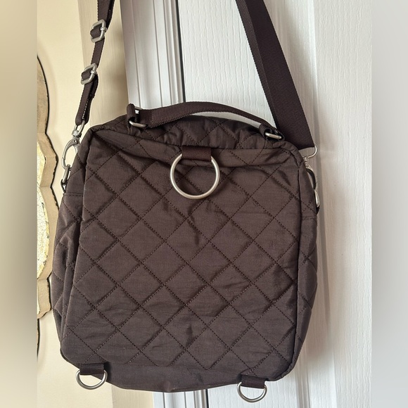 Baggallini Brown Quilted convertible Backpack - Picture 4 of 8